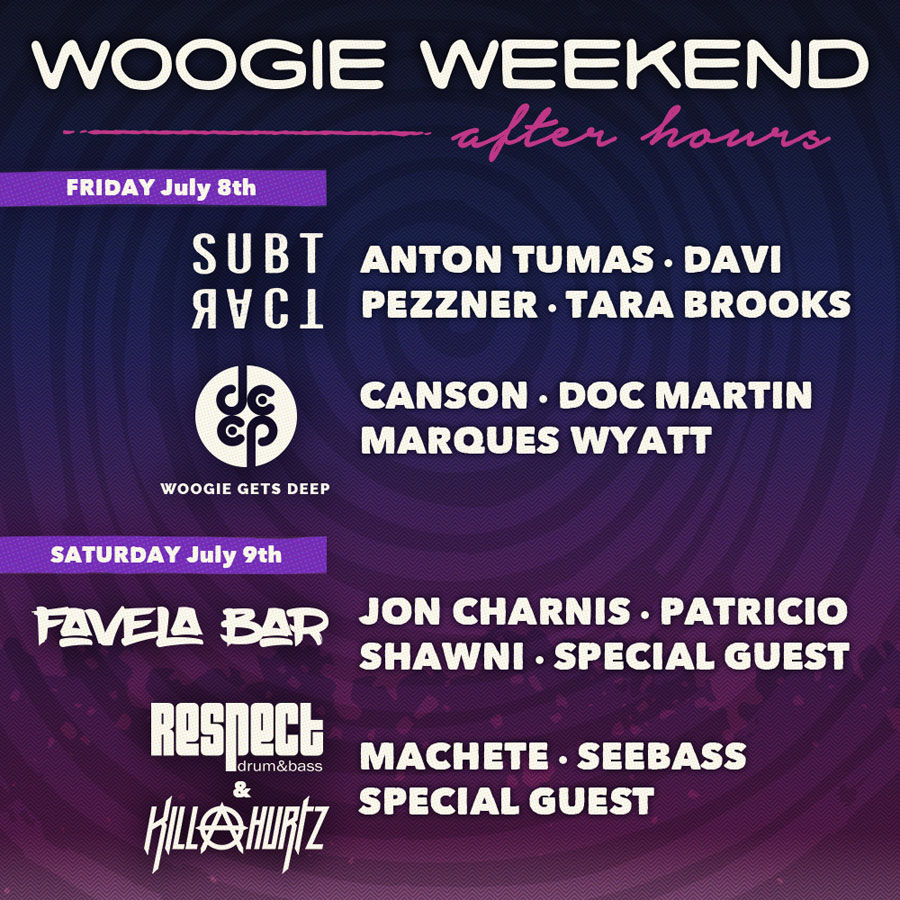 Woogie Weekend 2016 afterhours lineup