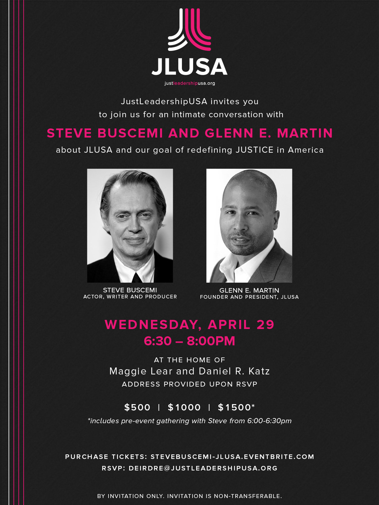 JustLeadershipUSA: A Conversation between Steve Buscemi and Glenn E. Martin