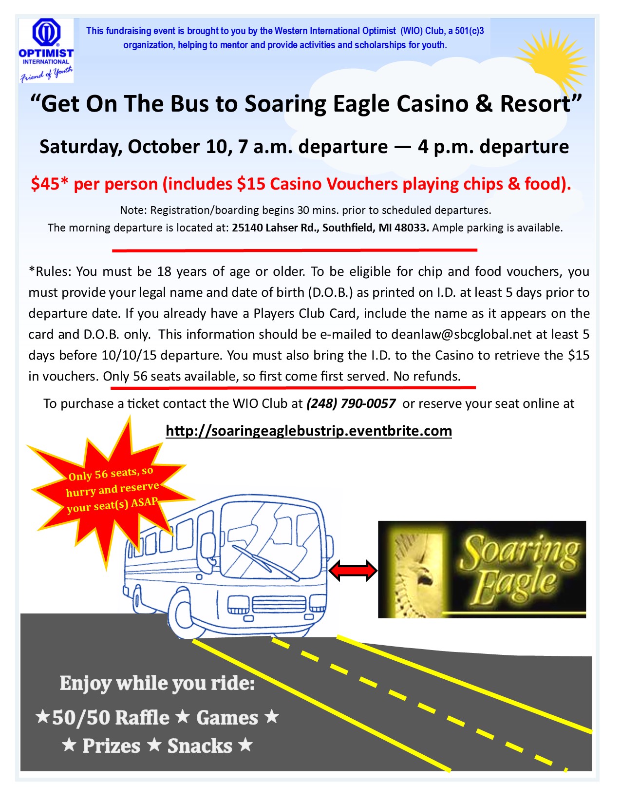 soaring eagle casino bus trip