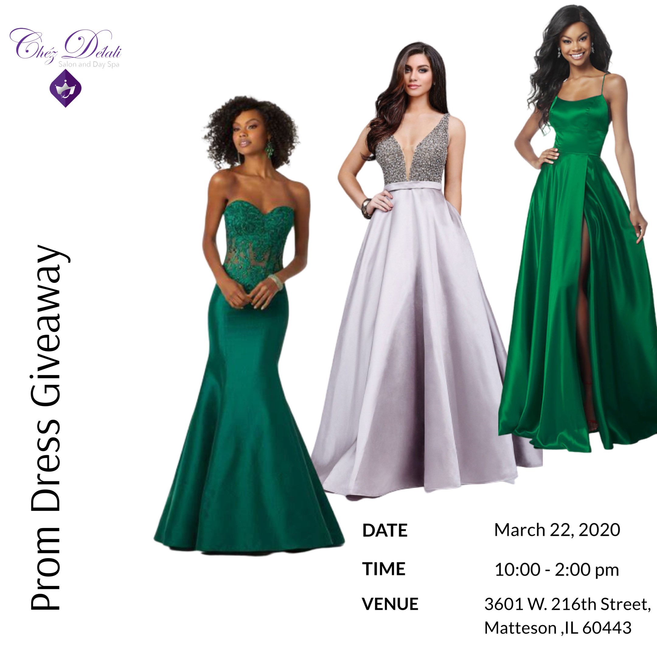 Chéz Délali Salon Prom Dress Giveaway Tickets, Sun, Mar 22