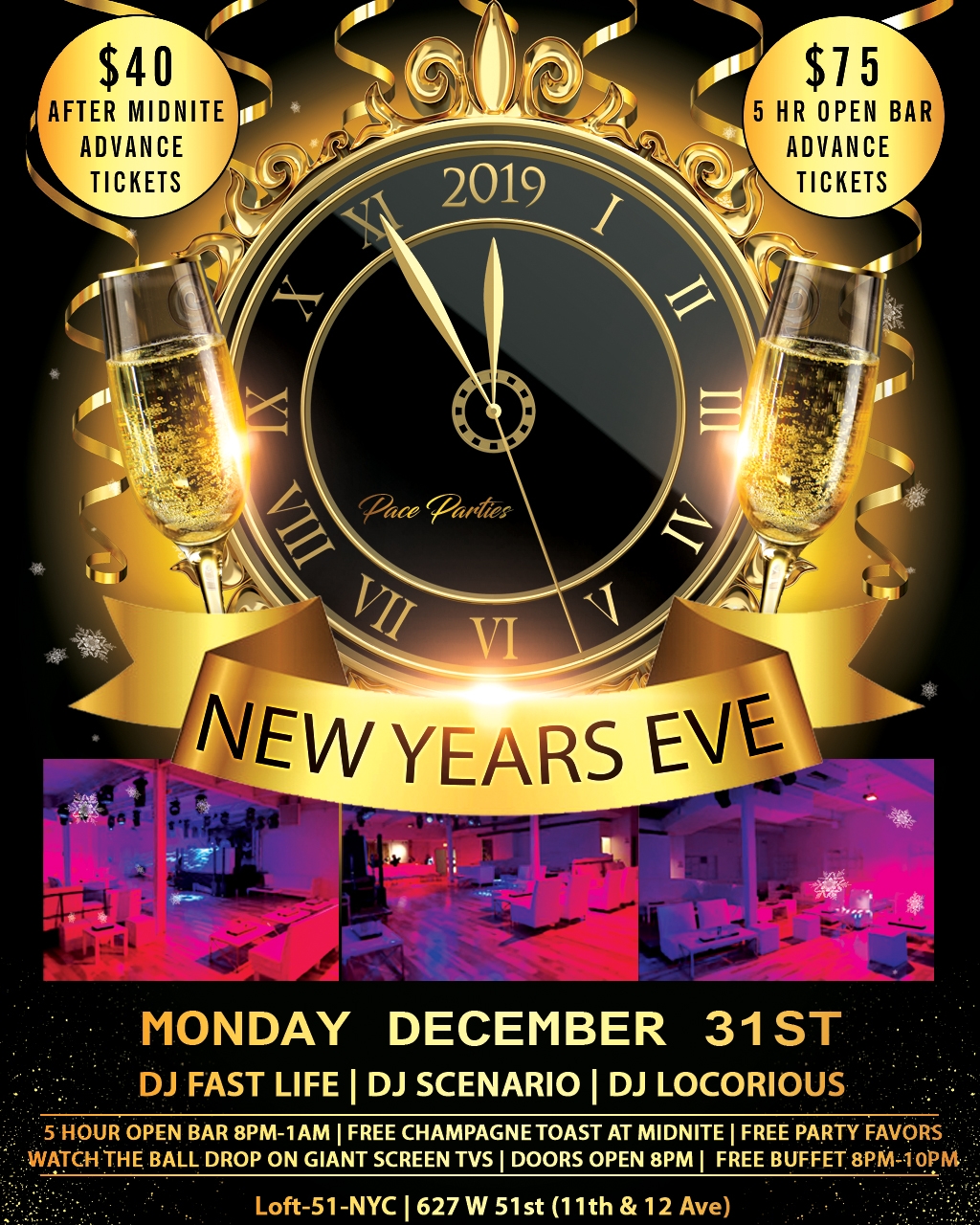 New Years Eve at Loft 51 NYC