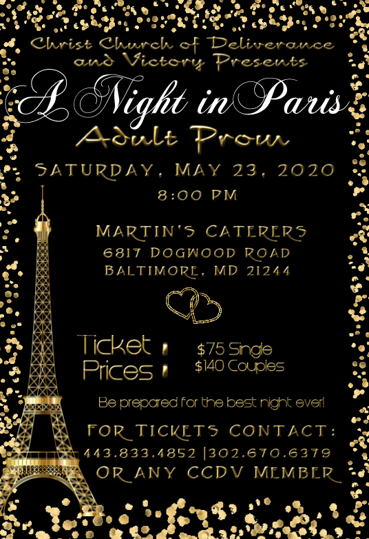 A Night In Paris Adult Prom Tickets Sat May 23 2020 At 8 00 Pm