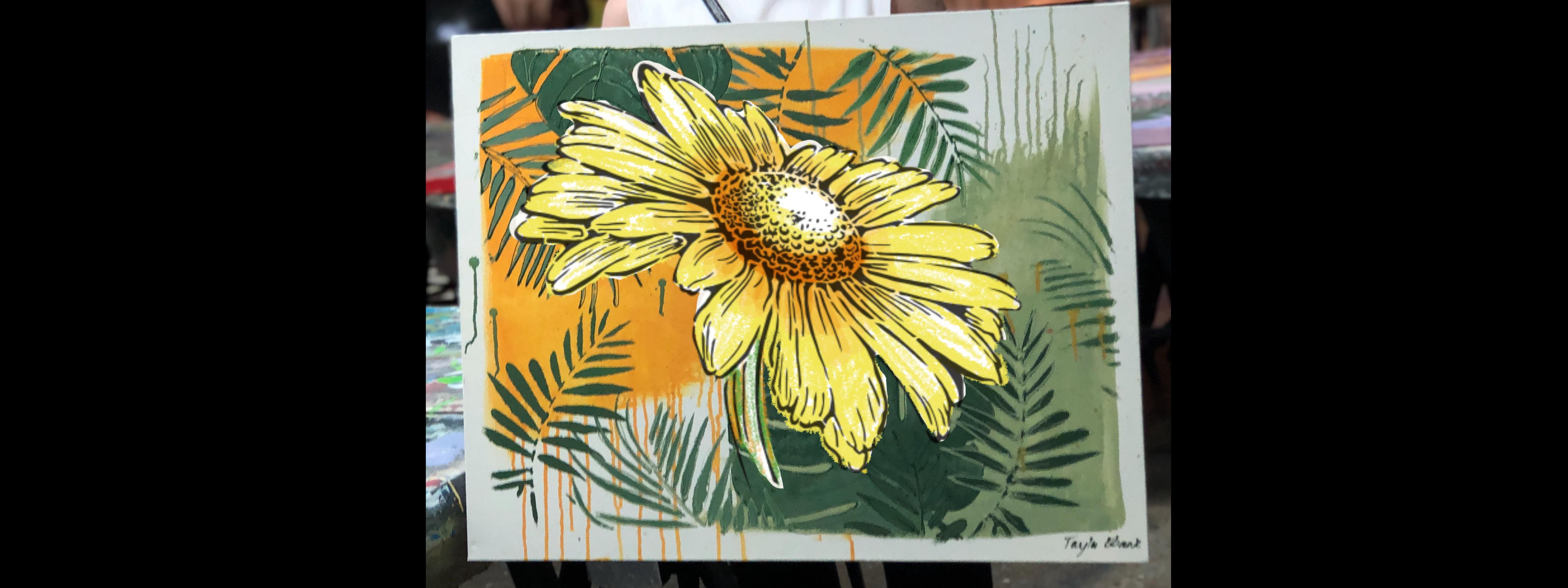 Sunflower Paint and Sip Party 30.5.20
