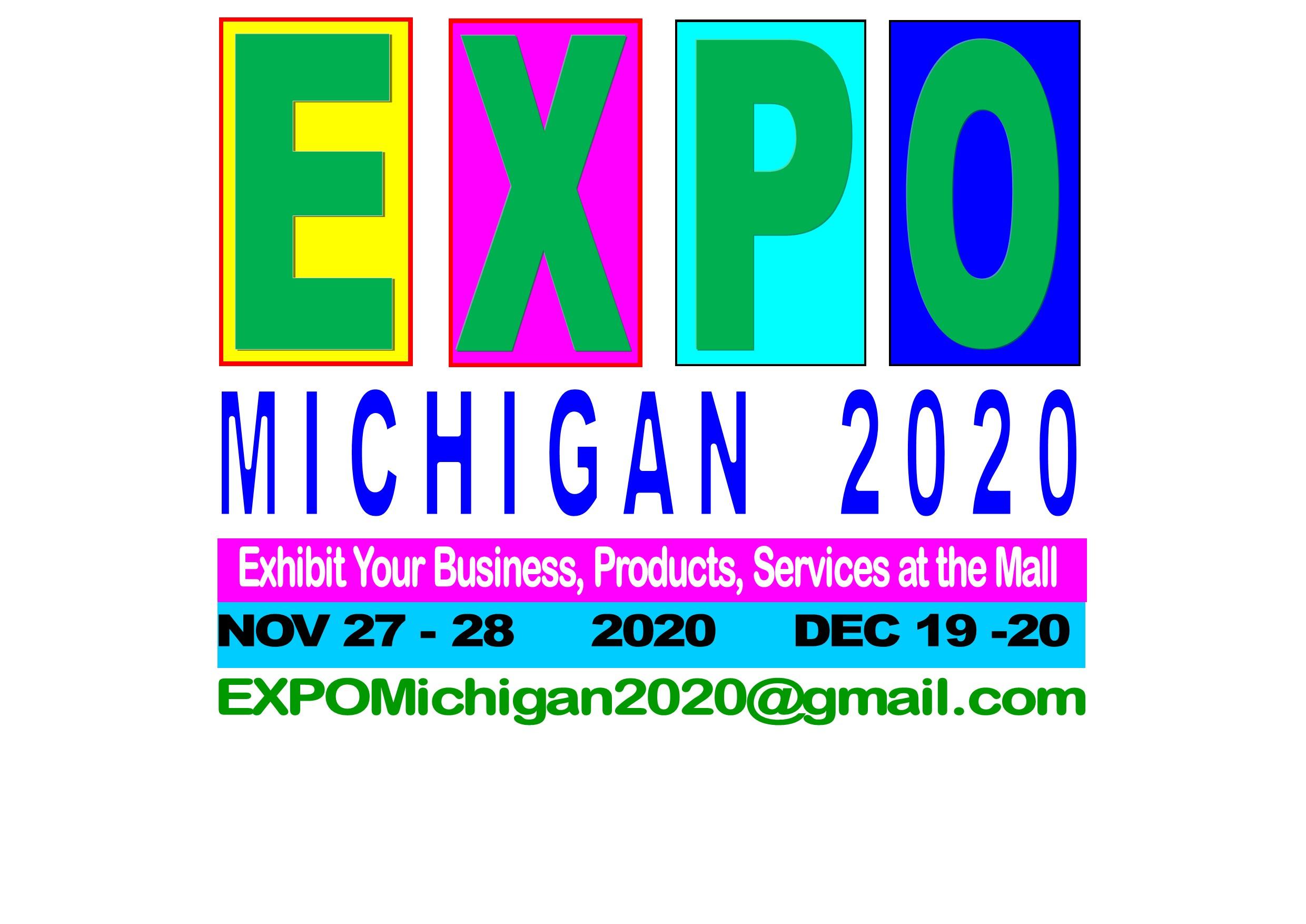 EXPO MICHIGAN 2020 - vendors: insurance, mall fees: crafts, sales, vendors, businesses WANTED at mall. - Nov 27,28 & Dec 19,20 2020 (jonathan)