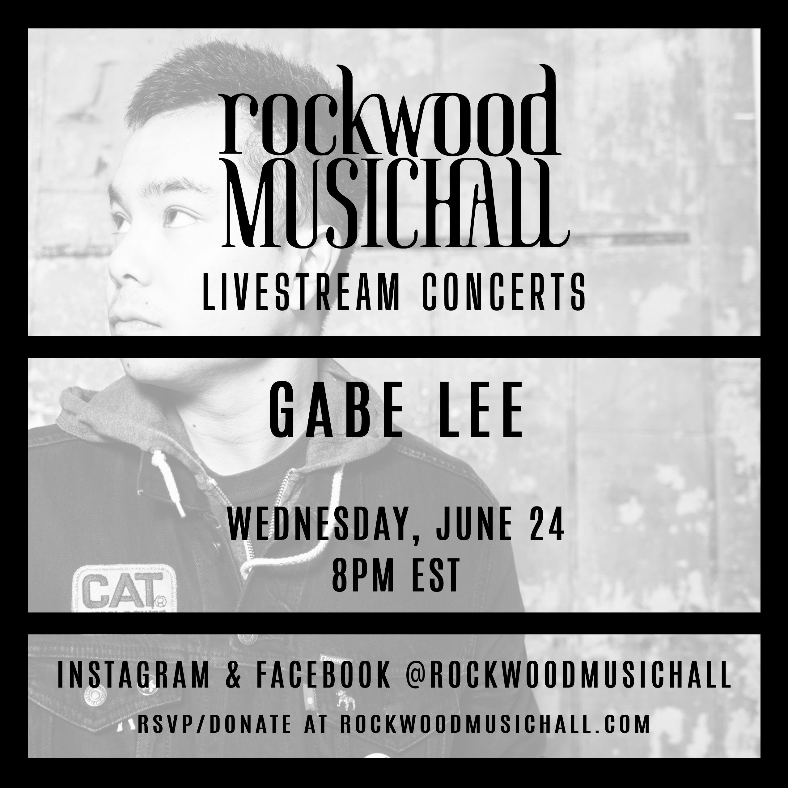 Gabe Lee - FACEBOOK and INSTAGRAM LIVE