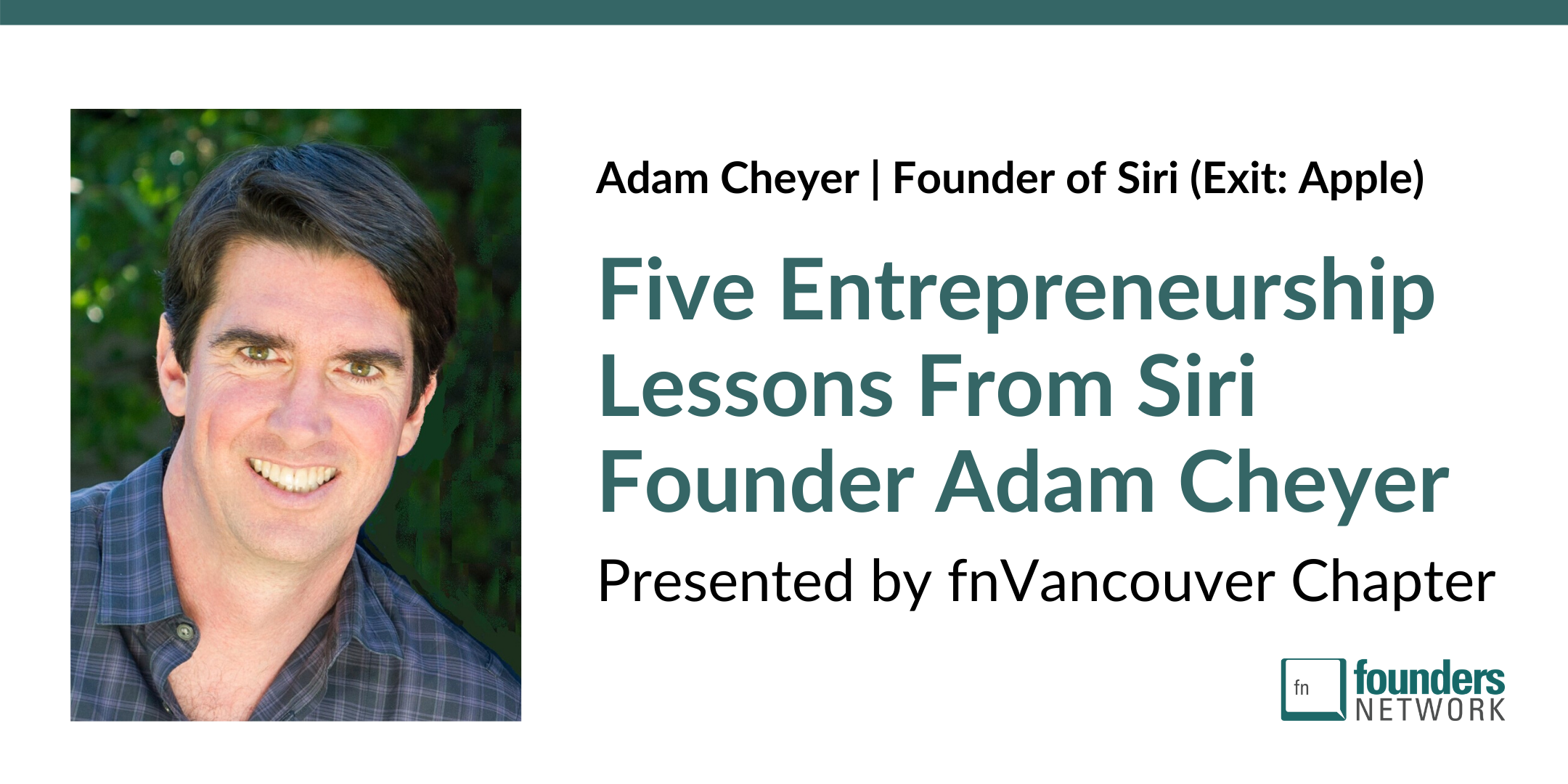 Founders Network Global Keynote with Siri Founder Adam Cheyer