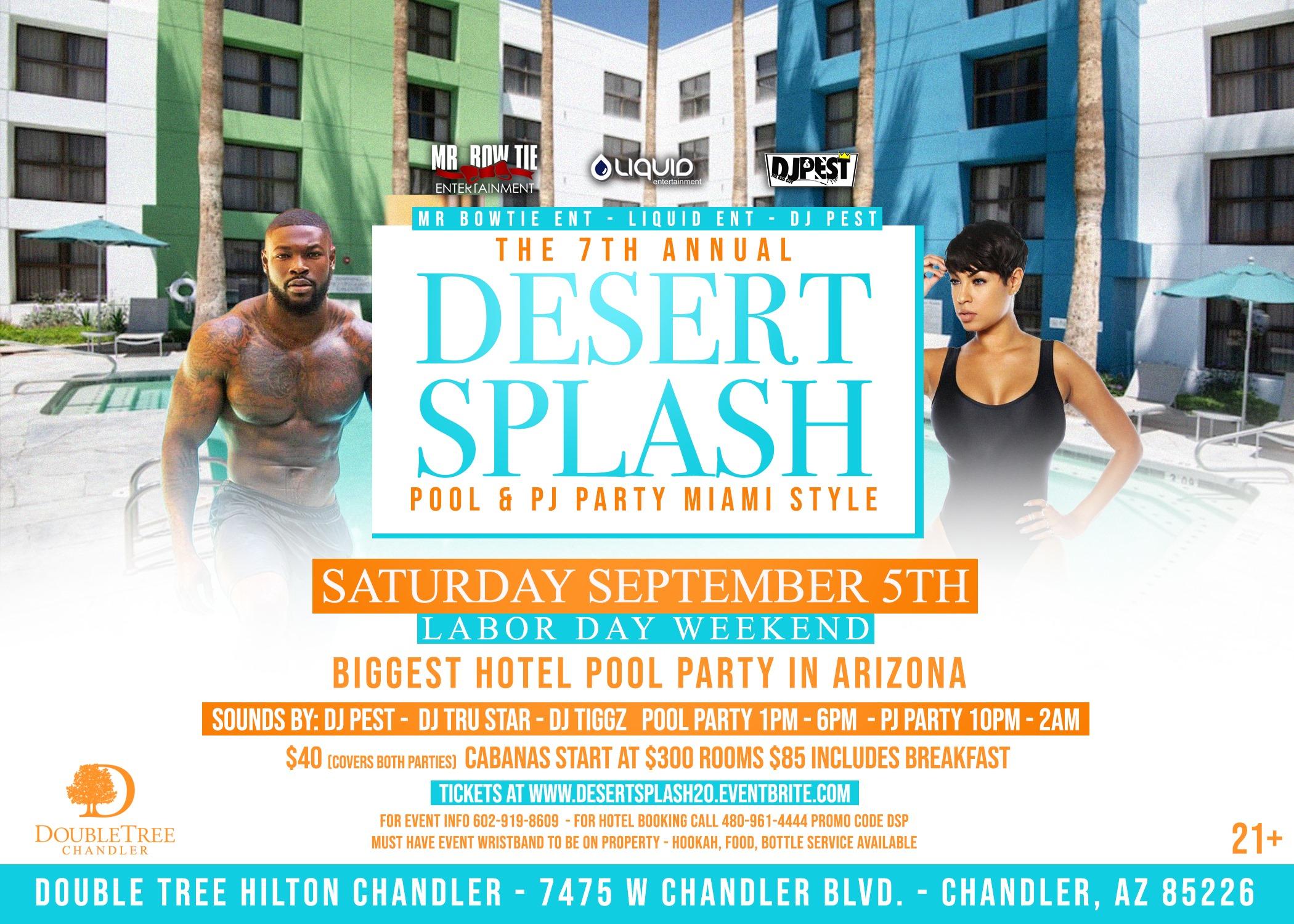 7th Annual Desert Splash Pool and Pajama Party 5 SEP 2020