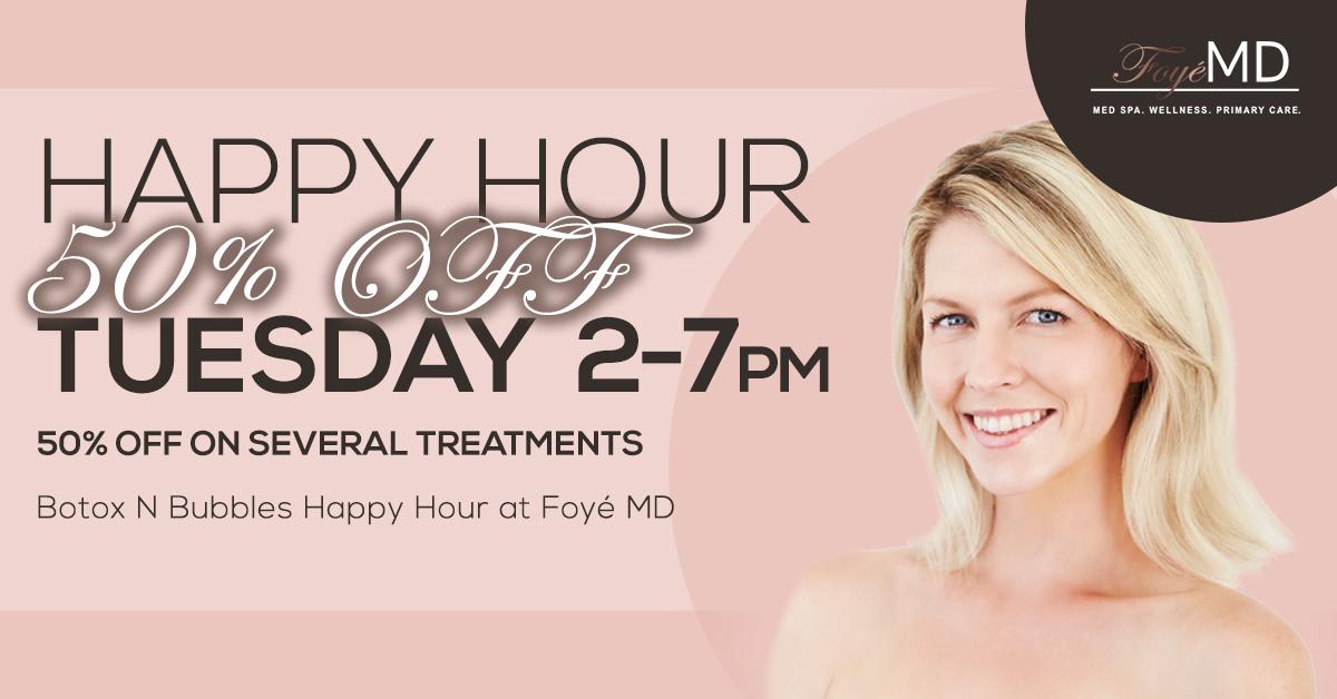 Botox N Bubbles Tuesday Happy Hour- 50% OFF
