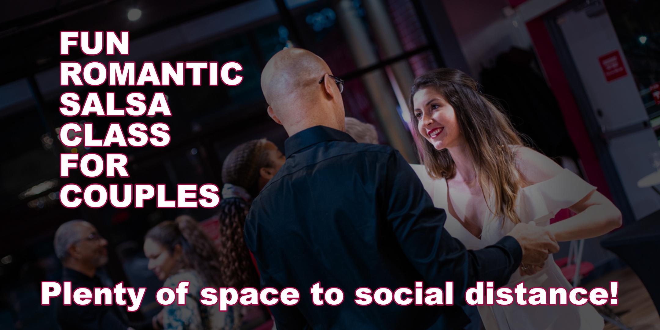 Fun & Romantic Salsa Class For Couples With Plenty Of Room To Distance