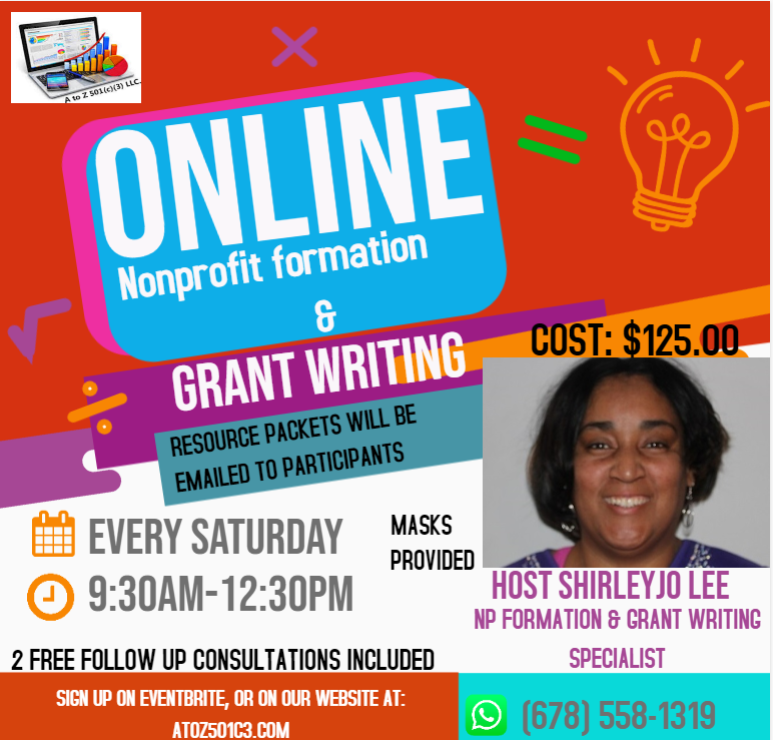 VIRTUAL WORKSHOP - LEARNING TO FORM, FUNCTION & FUND YOUR NONPROFIT!