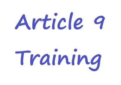 Article 9 Training