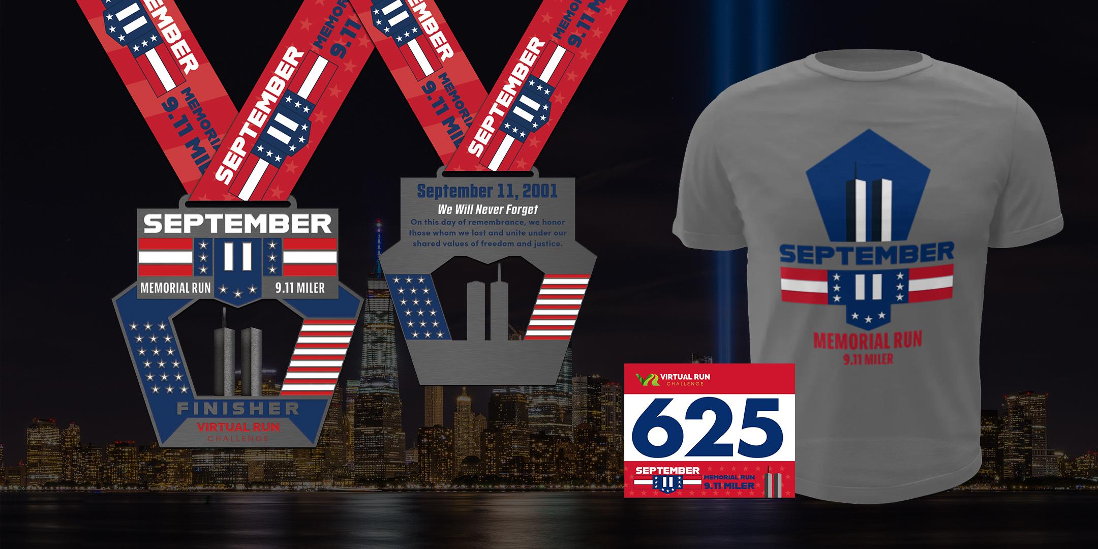 September 11 Memorial Virtual Run Walk (9.11 Miles) - Dallas