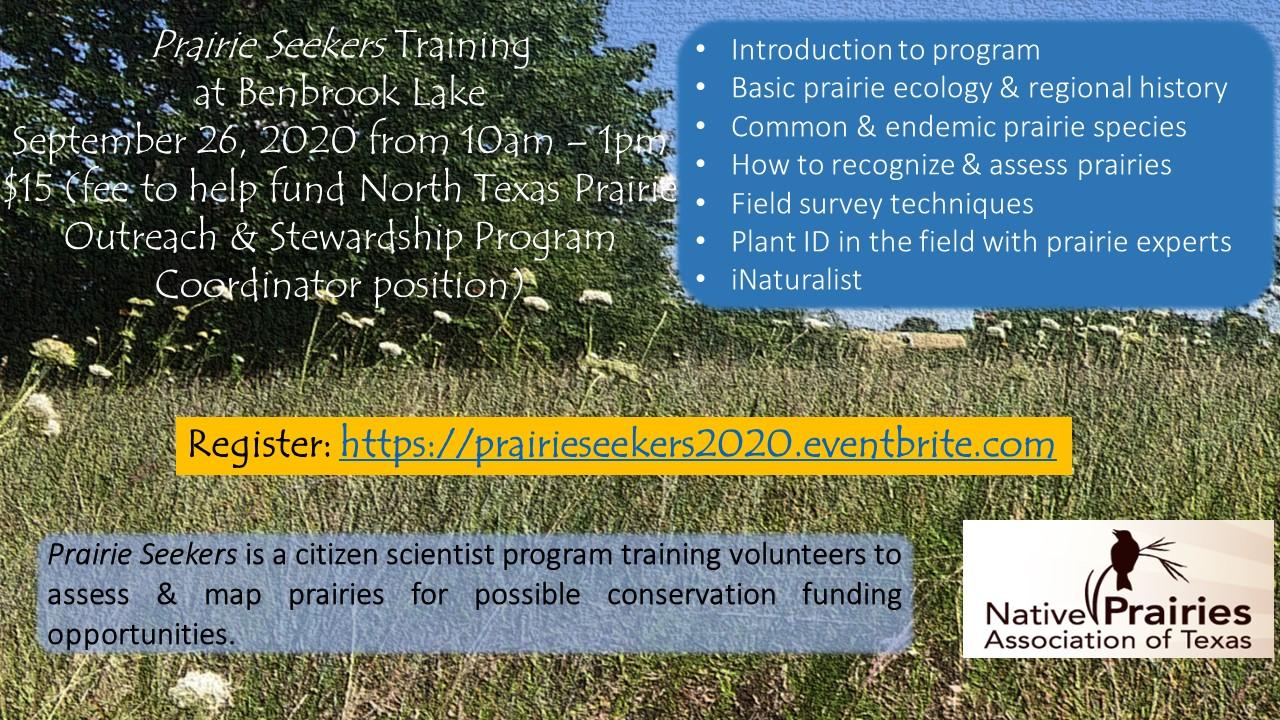 Prairie Seekers Training - September 26, 2020