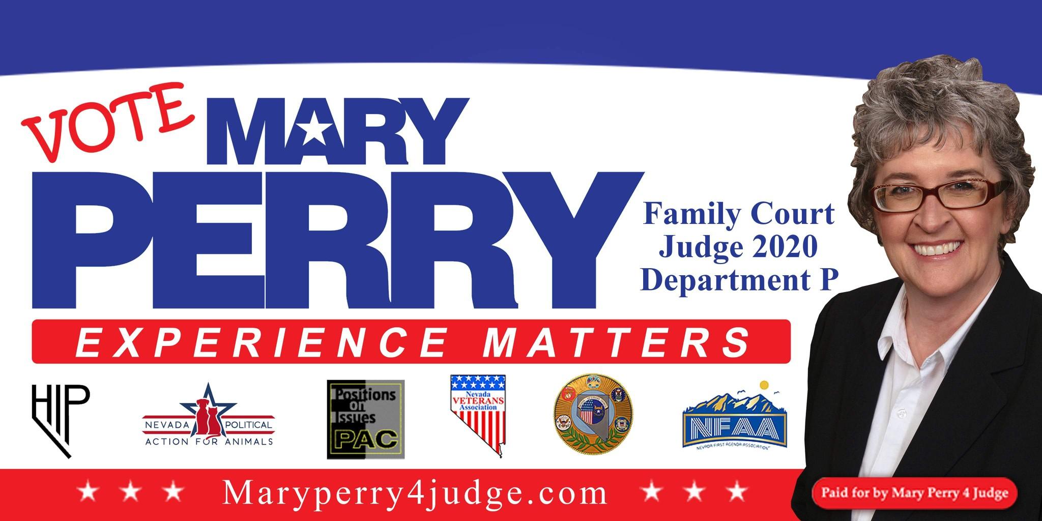 Support Mary Perry for Judge on Nevada's General Election