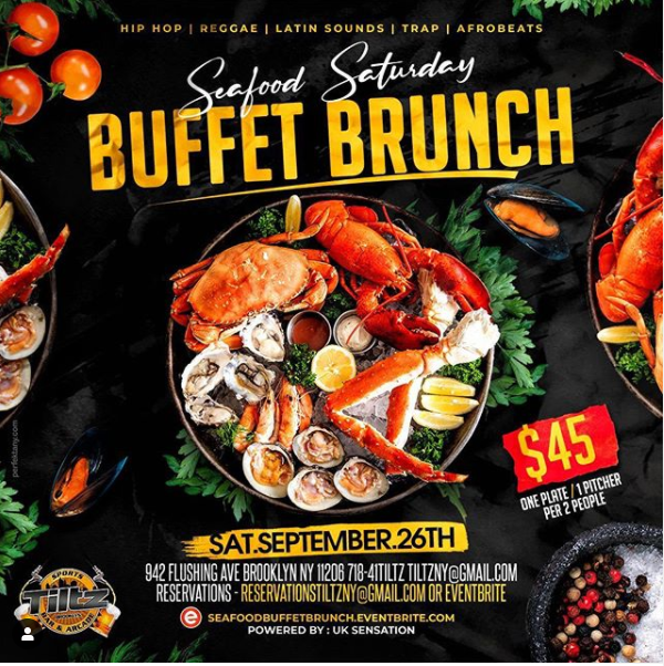 SEAFOOD BUFFET BRUNCH & DAY VIBE | OUTDOOR SEATING