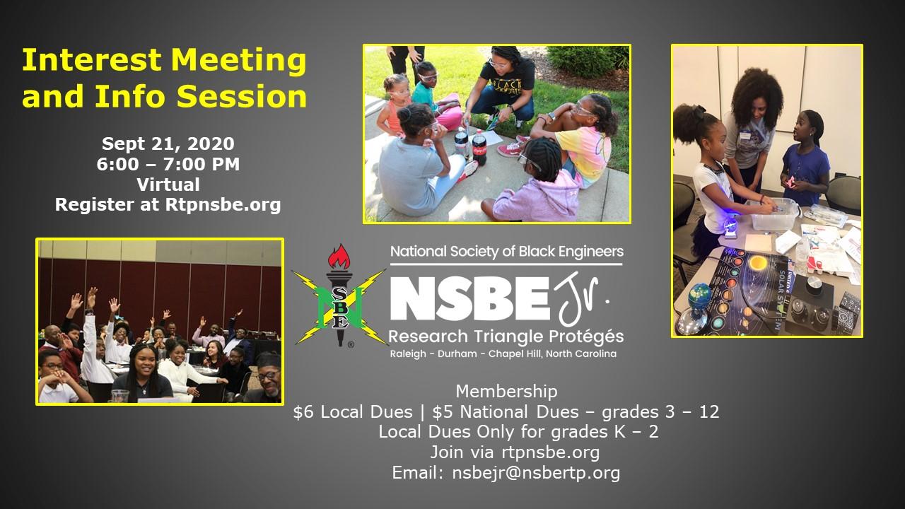 RTP NSBE JR Interest Meeting and Info Session - Membership Sign Up