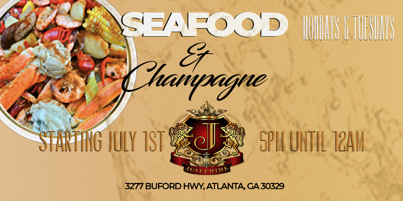 Monday & Tuesday Seafood + Champagne @ Josephine Lounge - Atlanta, GA