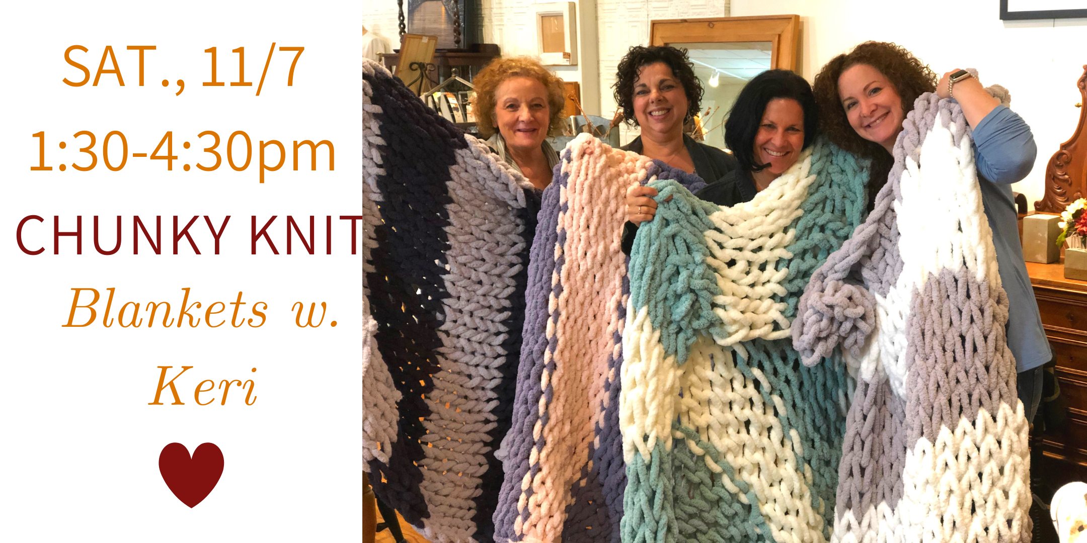 DIY Chunky Knit Blanket Workshop W Keri 7 NOV 2020