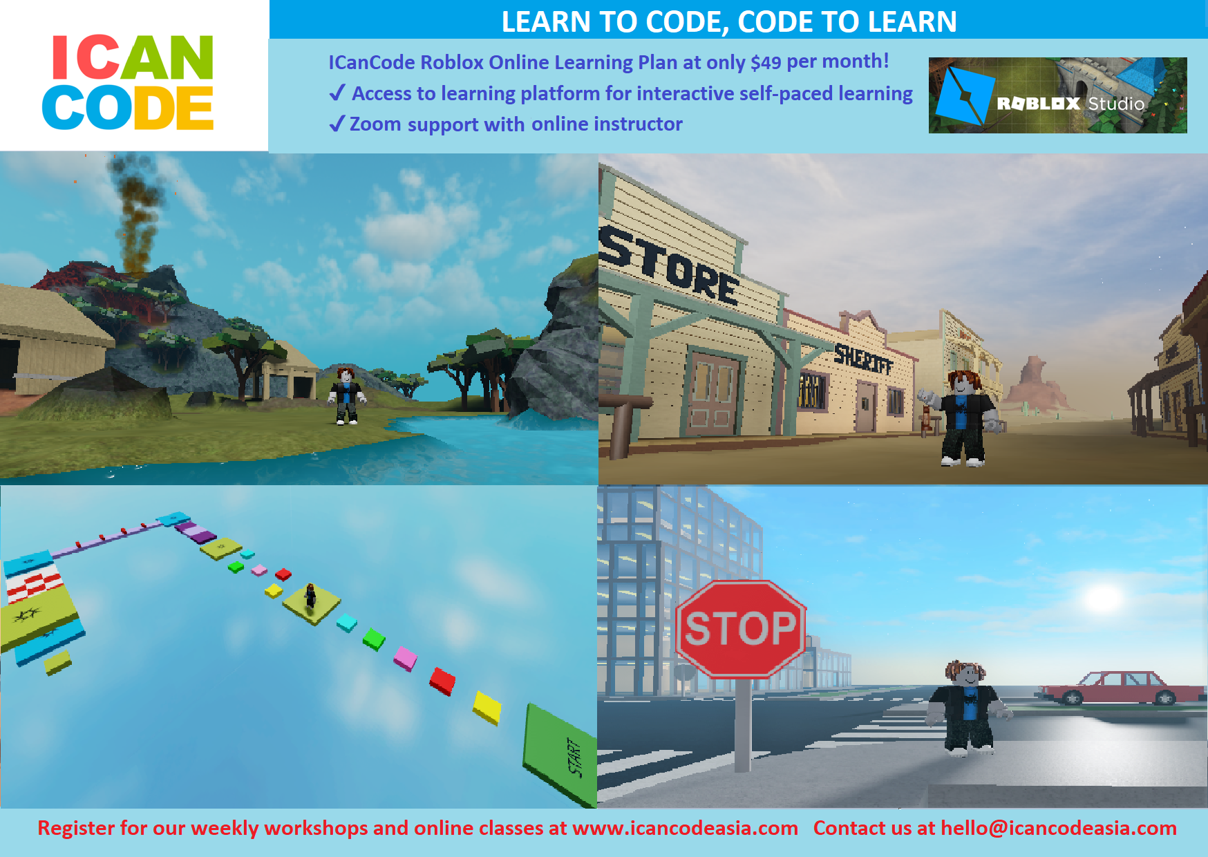 Icancode Roblox Coding Is Fun Program Online 12 Dec 2020 - www roblox online us