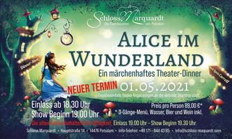 Alice Im Wunderland 1 5 21 Theaterdinner Mit 3 Gang Menu Und Getranken Tickets Sa 01 05 21 Um 18 30 Uhr Eventbrite