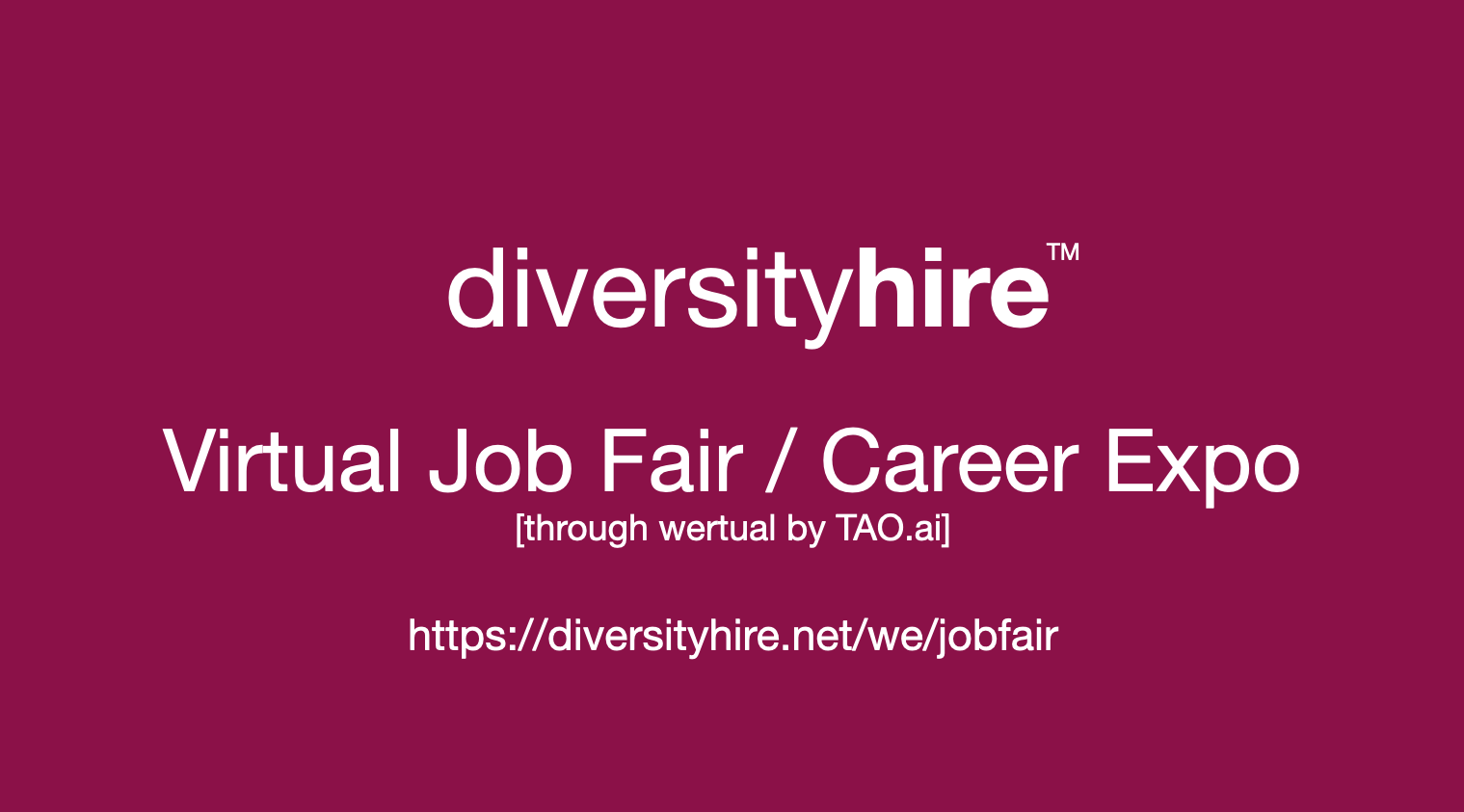 #DiversityHire Virtual Job Fair / Career Expo #Diversity Event #Las Vegas