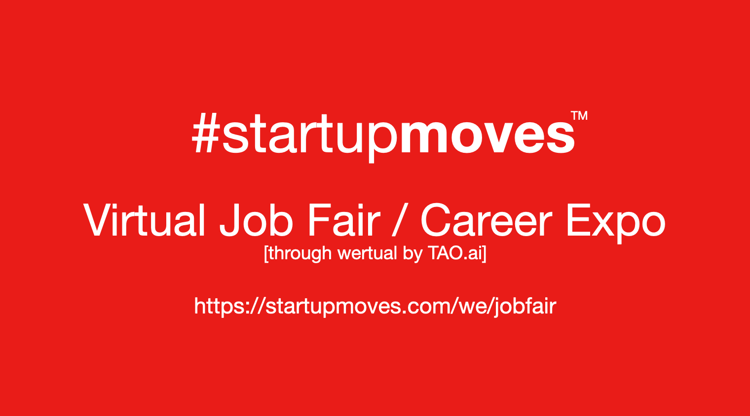 #StartupMoves Virtual Job Fair / Career Expo #Startup #Founder #Chicago