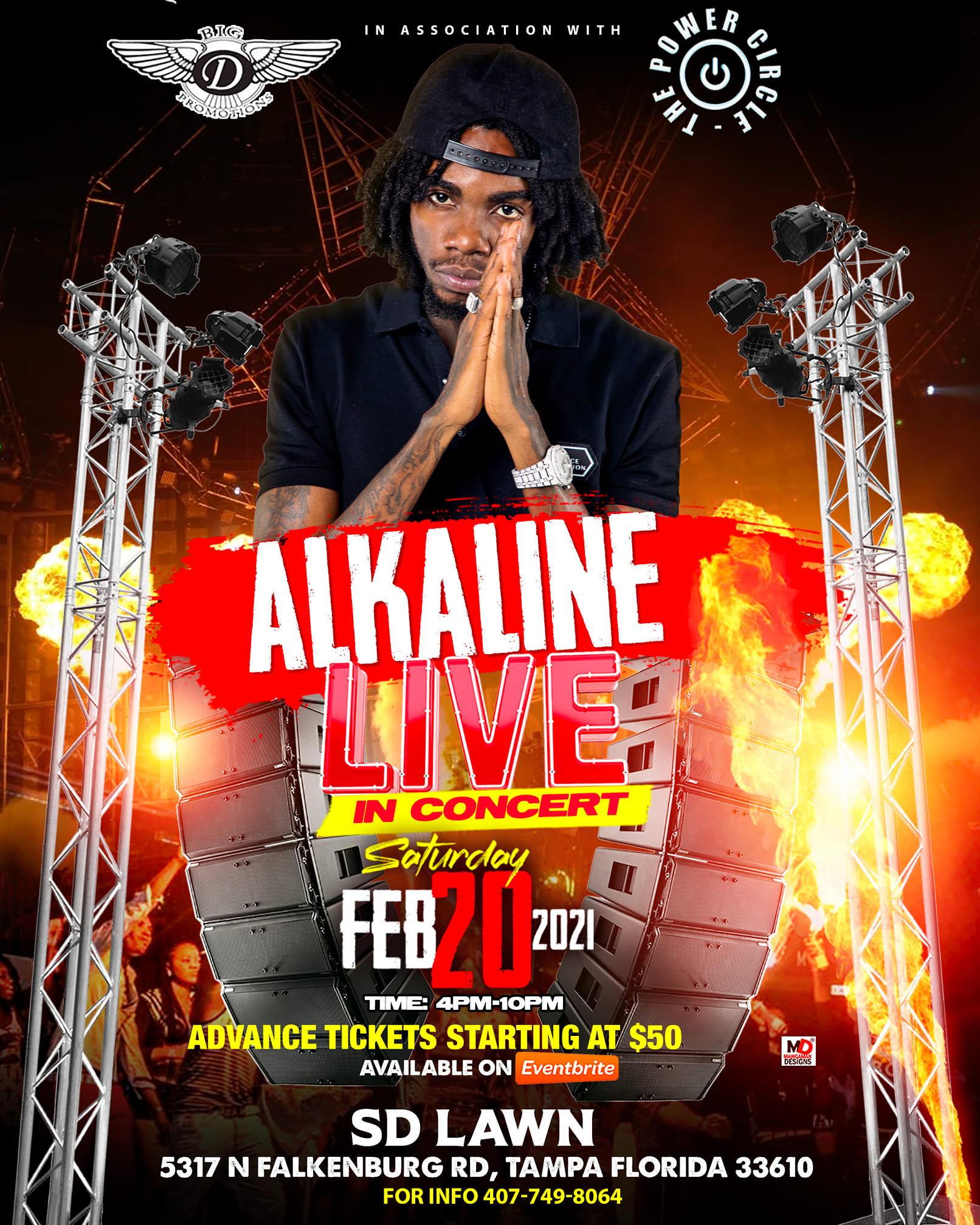 ALKALINE LIVE IN CONCERT TAMPA, FLORIDA at Sd Banquet Hall Llc on Feb