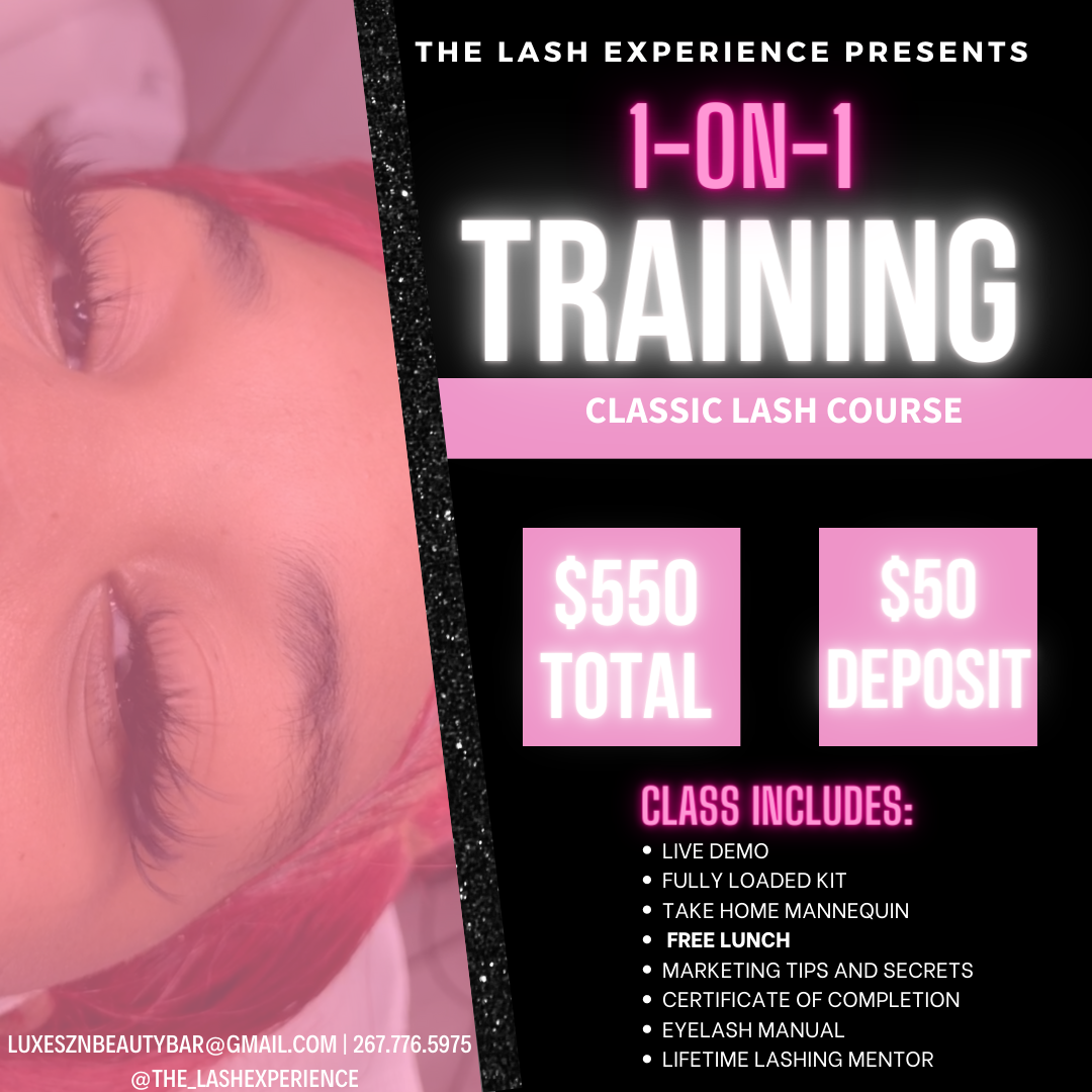 Classic one-on-one eyelash extension training