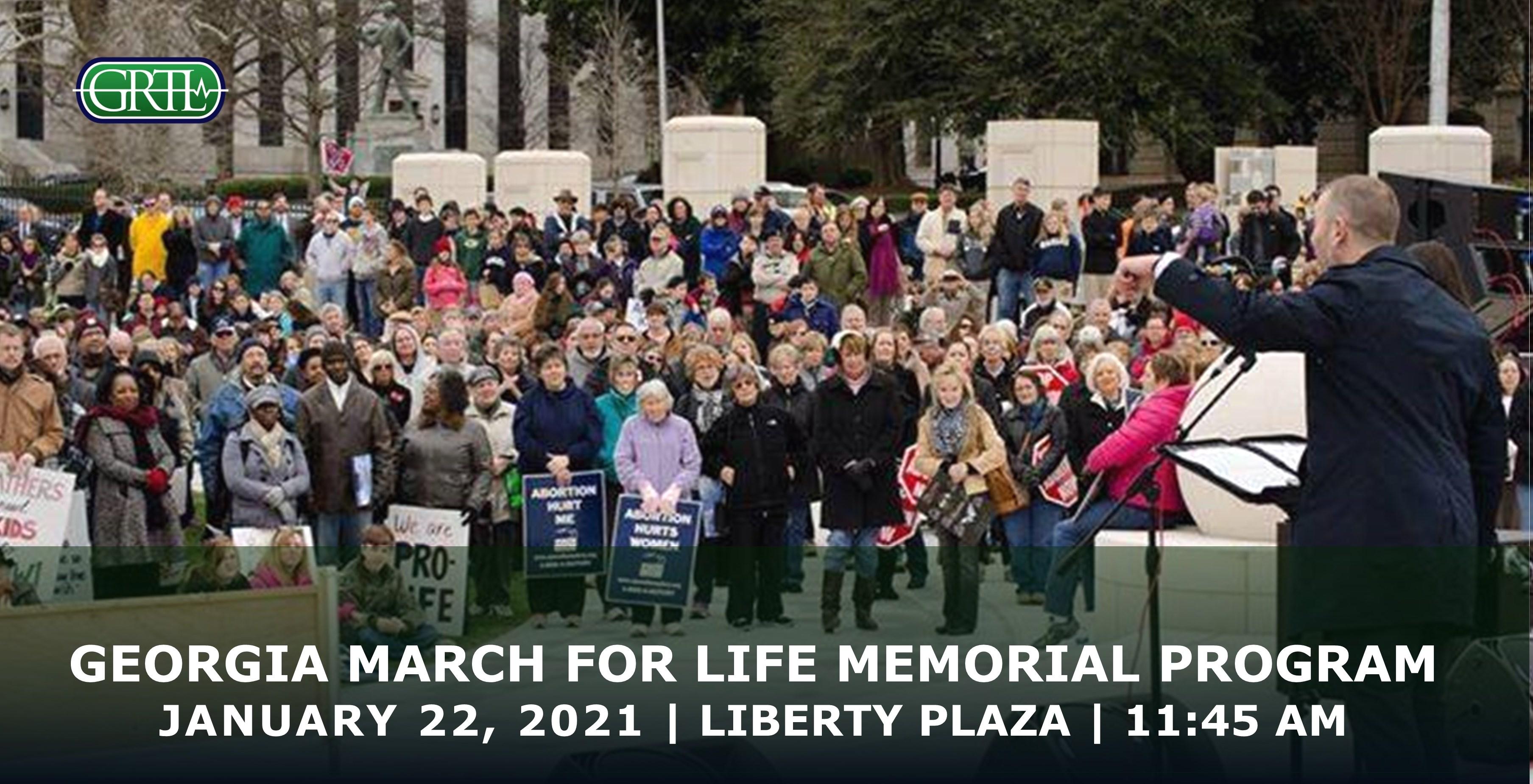 2021 Georgia March For Life Memorial Program, Liberty Plaza, Atlanta