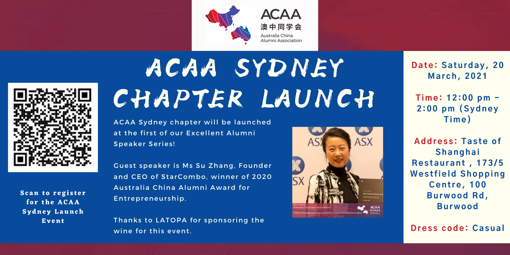 ACAA Sydney Chapter Launch | Excellent Alumni Speaker Series