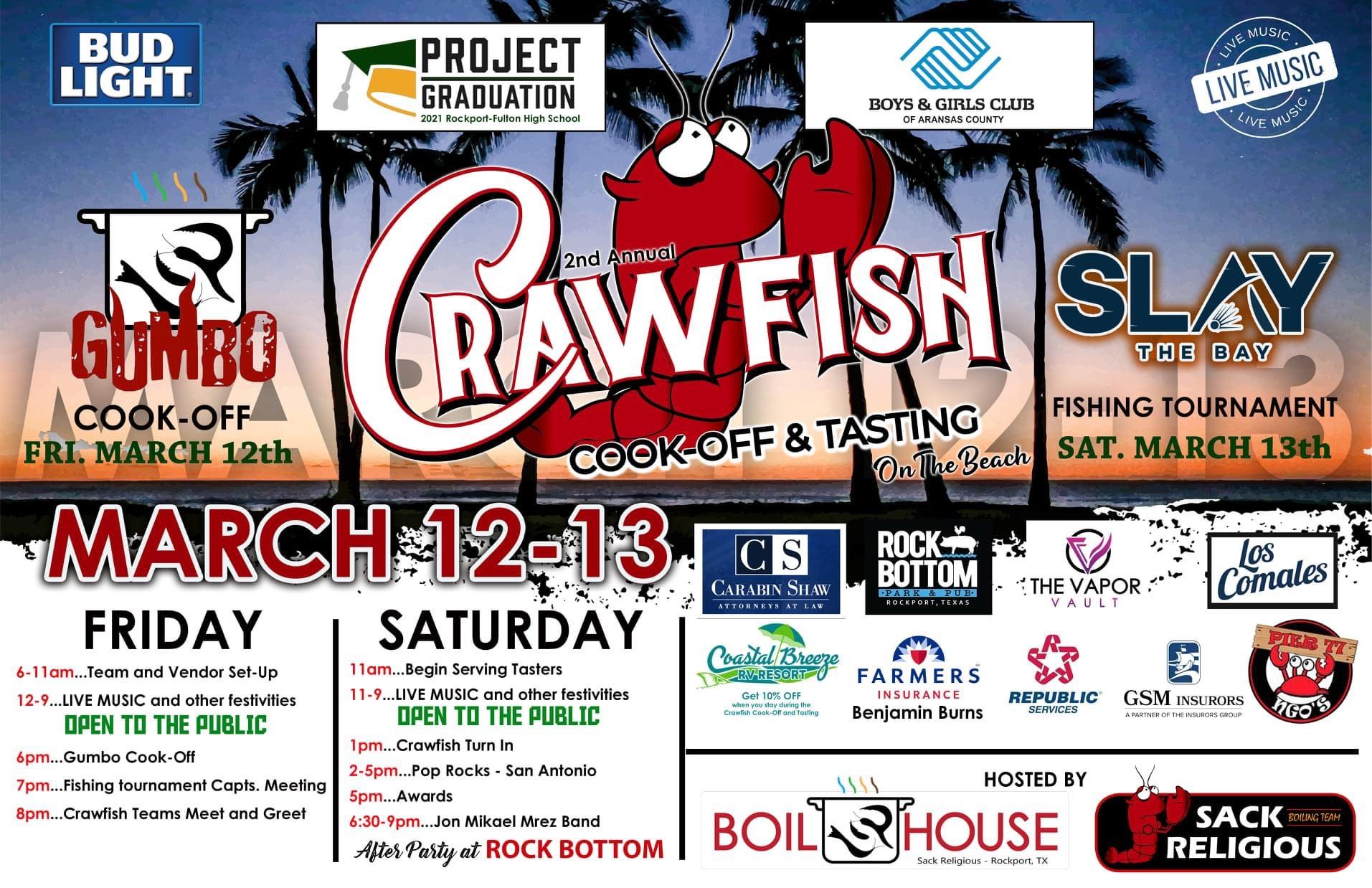 2nd Annual Rockport's Crawfish CookOff and Tasting 12 MAR 2021