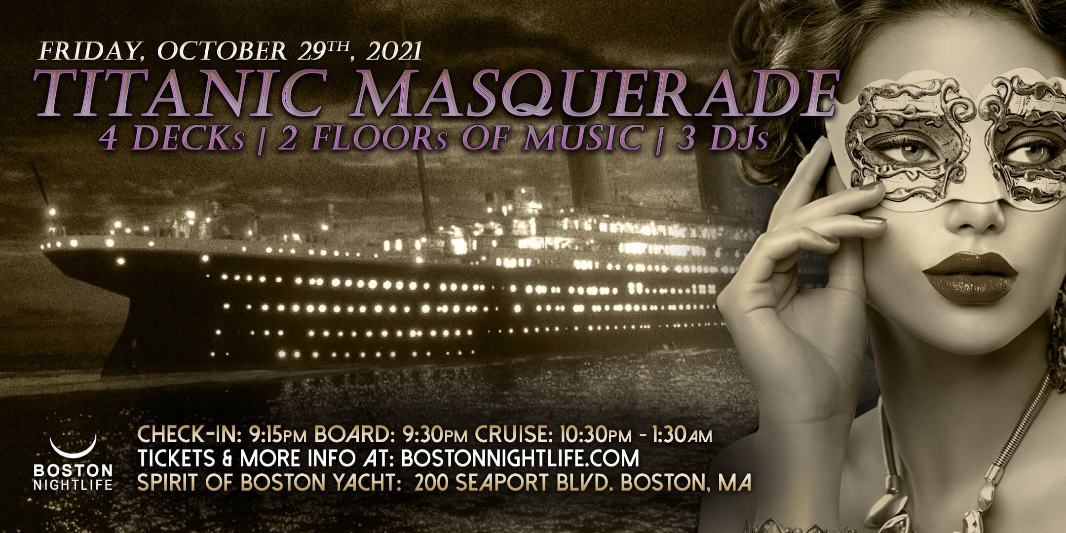 Titanic Masquerade Boston Halloween Party Cruise
