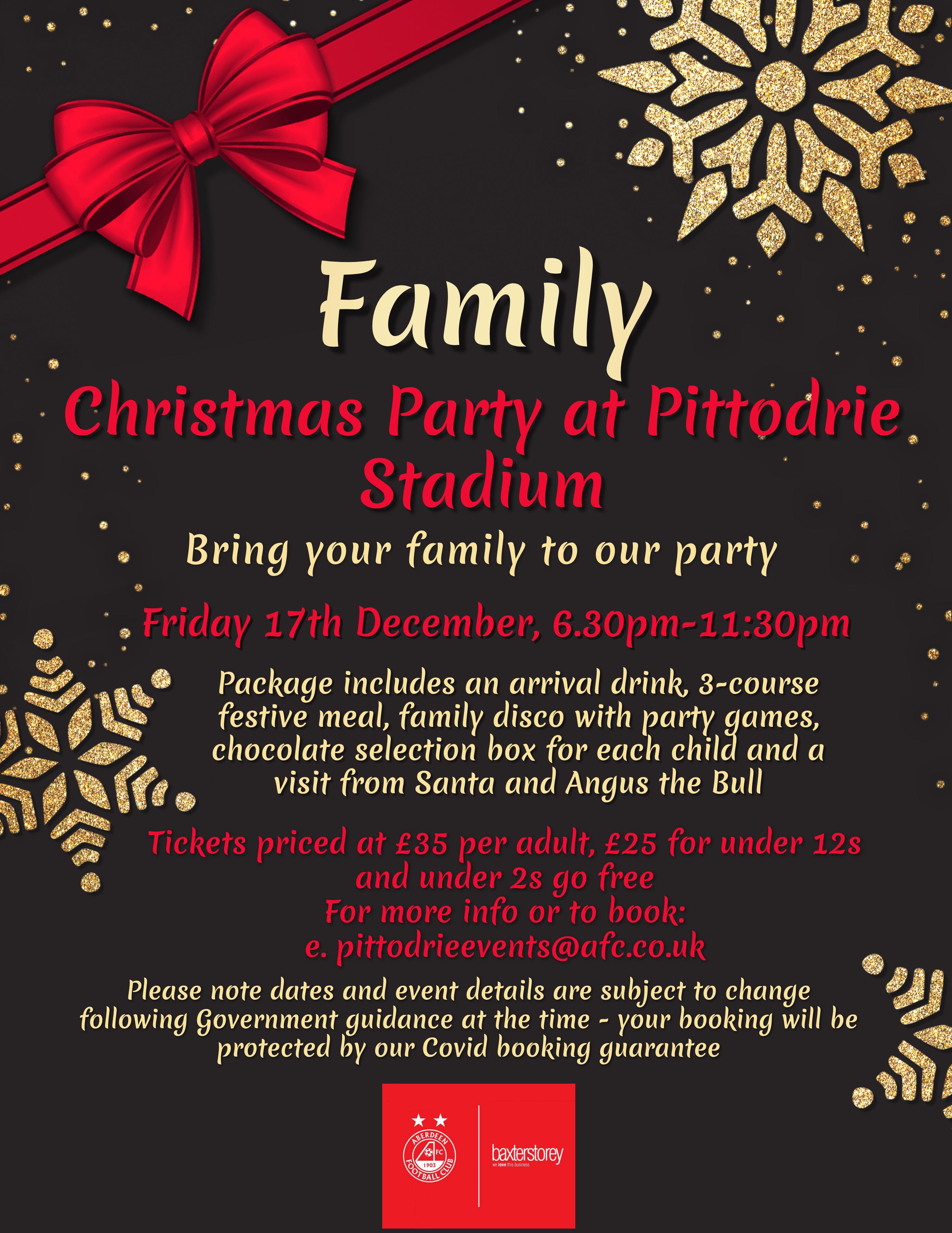 Family Christmas Party Night at Pittodrie Stadium