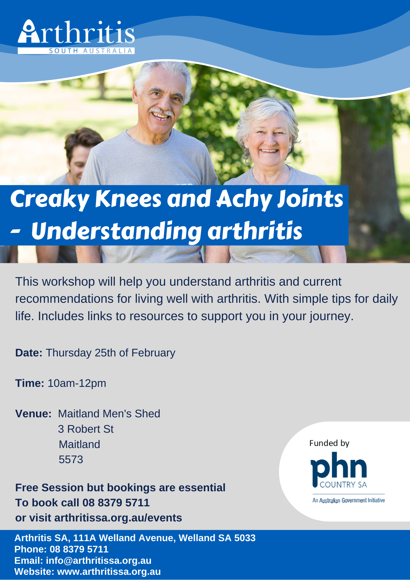 Waikerie - Creaky Knees and Achy Joints - Understanding arthritis