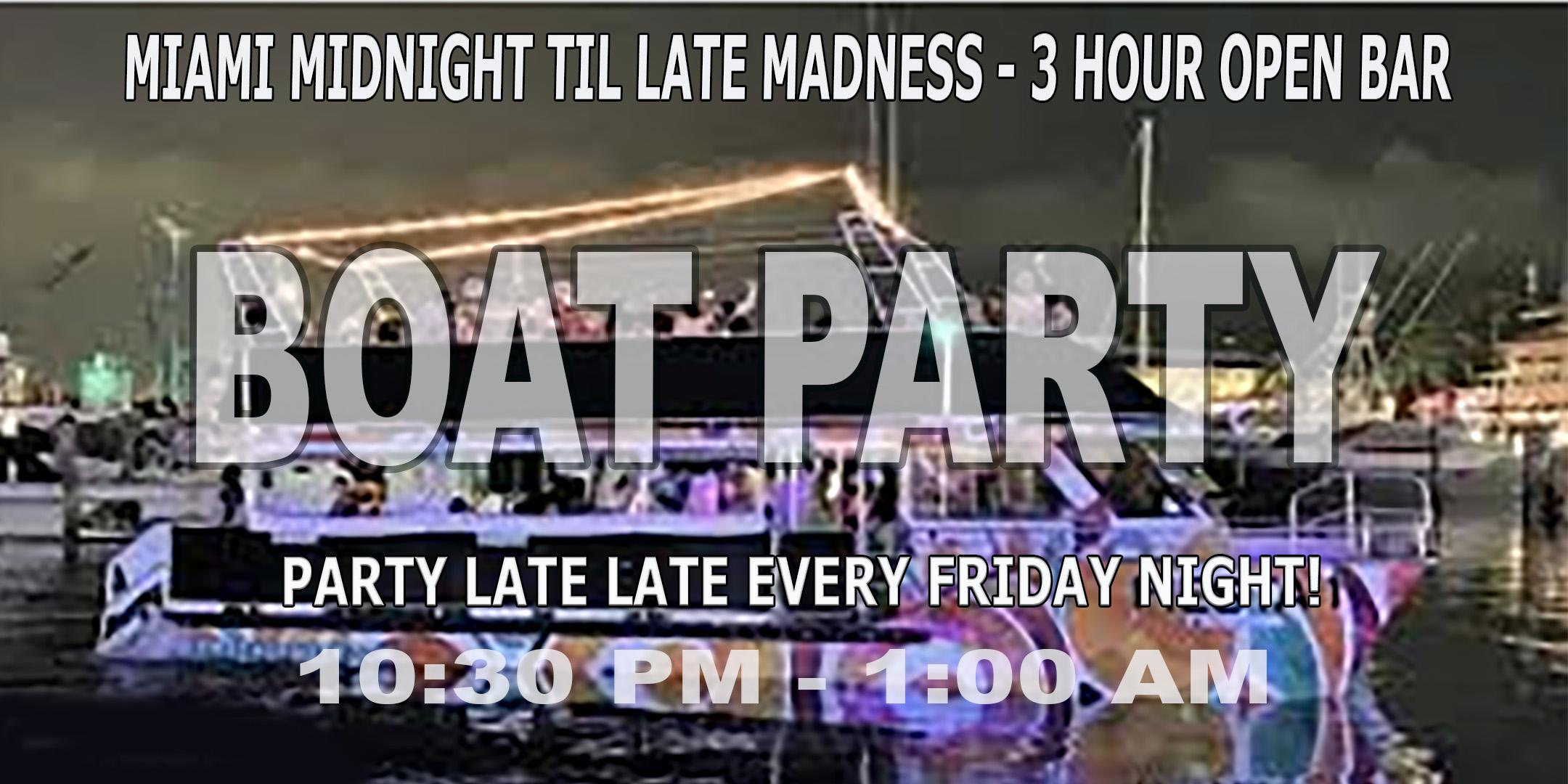 Miami Nightlife Boat Party - 3 Hour Open Bar