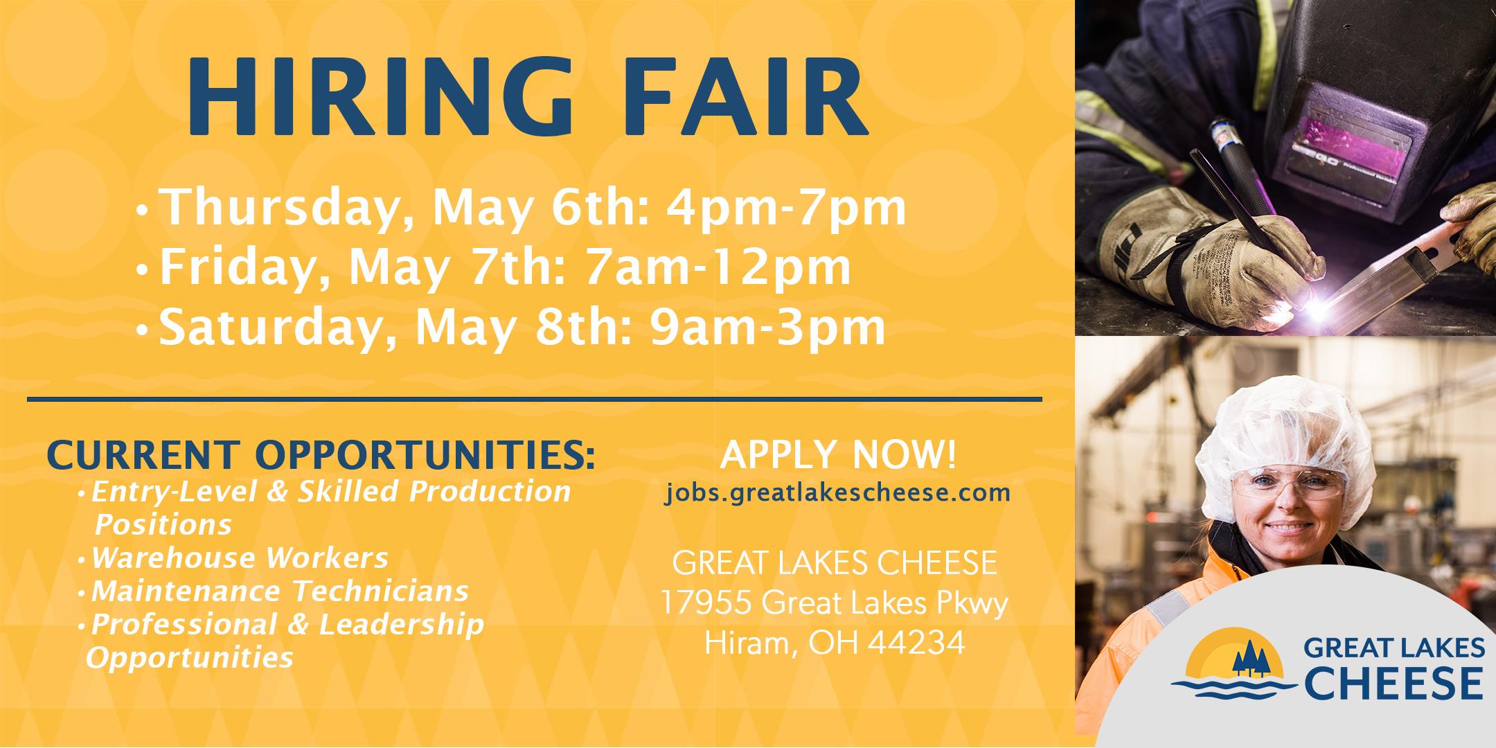 Great Lakes Cheese Career Fair, Hiram OH