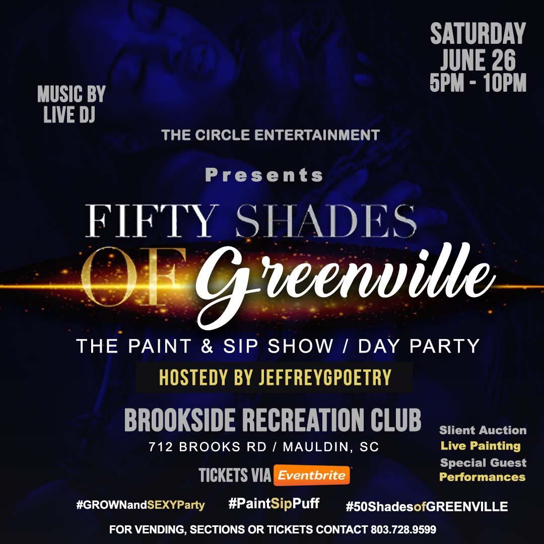 50 Shades of Grey GREENVILLE, SC (The Grown & Sexy Paint & Sip Show ) - 26  JUN 2021