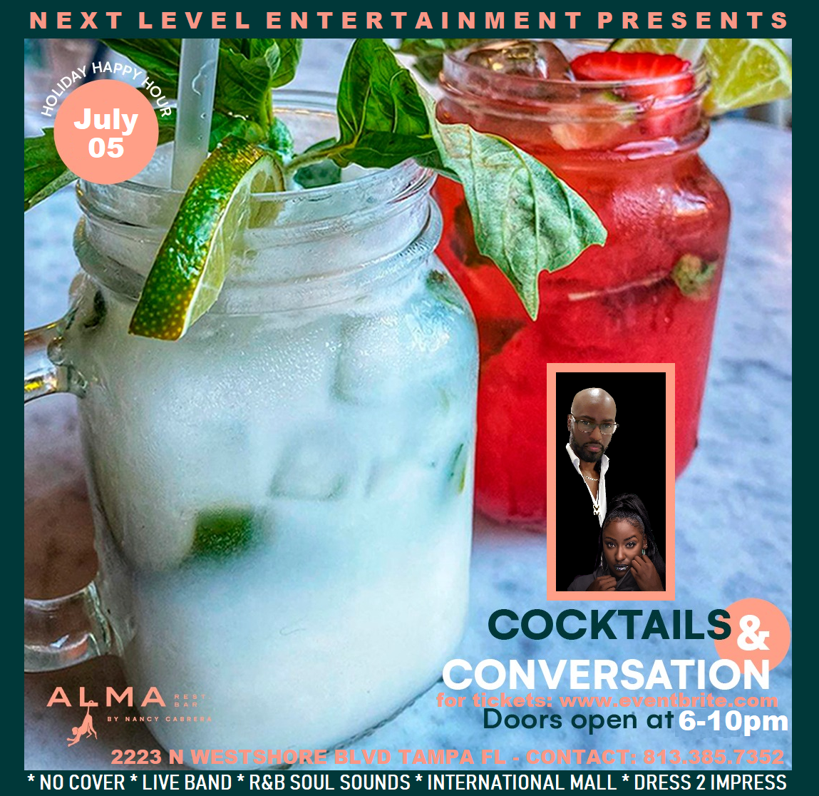 COCKTAILS & CONVERSATIONS: Mature Adults JAZZ / R&B after hour happy hour