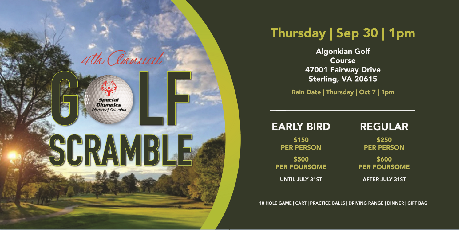 4th Annual Special Olympics District of Columbia Golf Scramble - 30 SEP ...