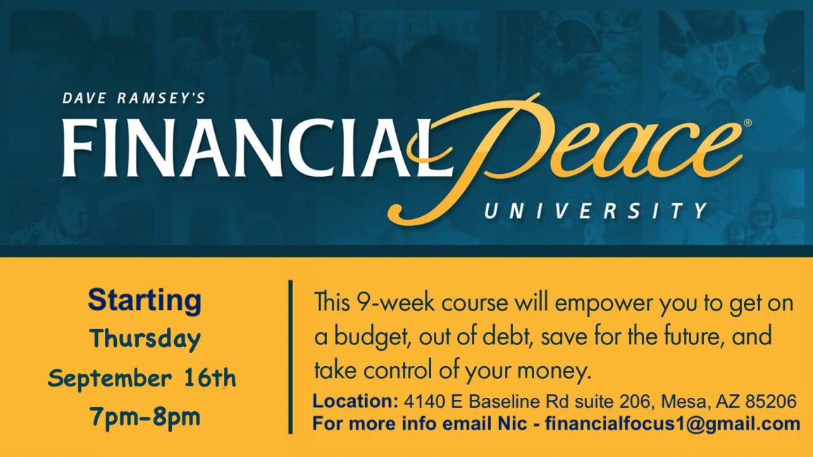 FREE Dave Ramsey's Financial Peace University Classes (Mesa/Gilbert, AZ)