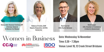 CCIQ Women in Business Event Tickets, Wed 16/11/2022 at 5:30 ...