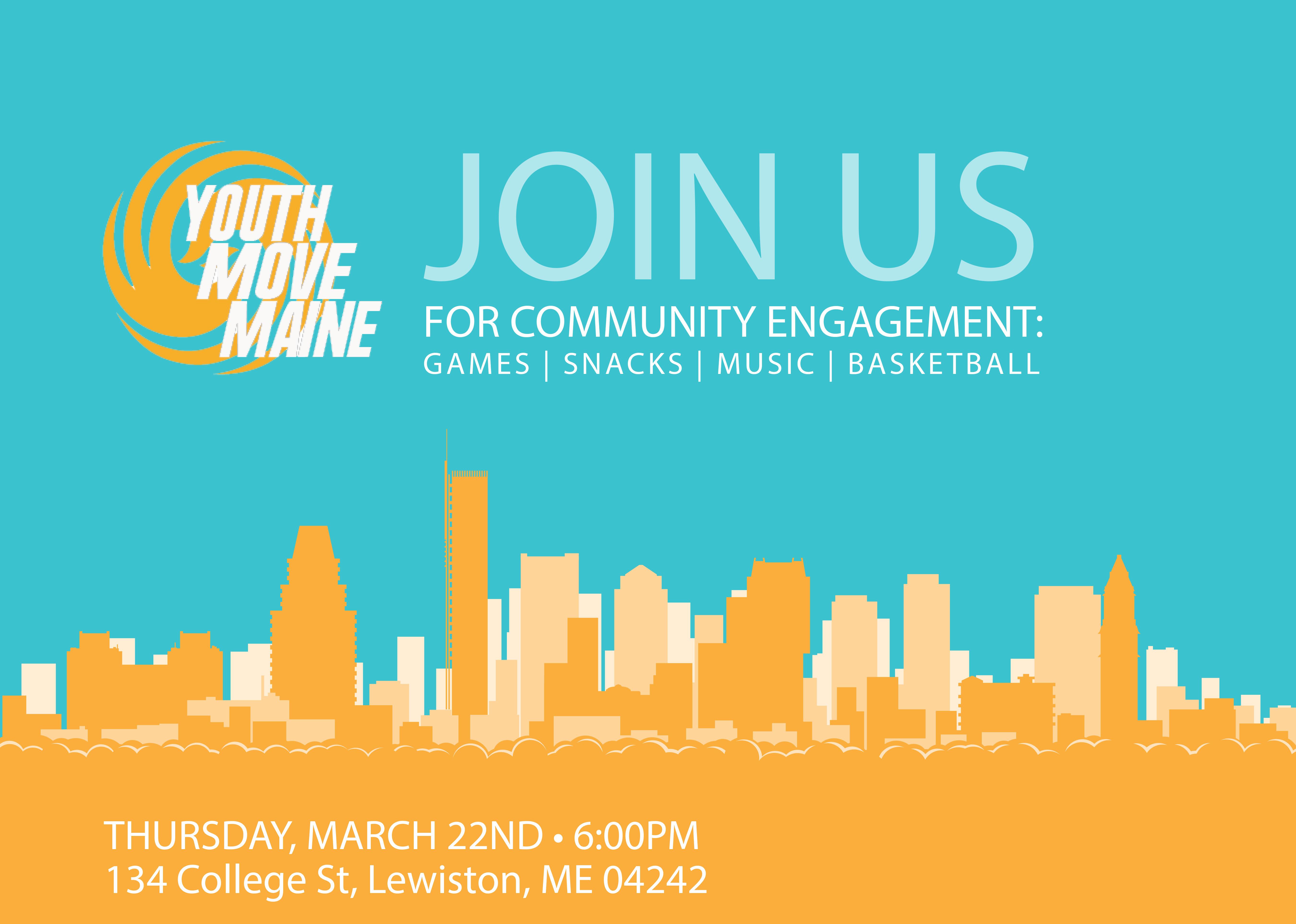 Youth Community Engagement Night: Games, Snacks, Music, Basketball 