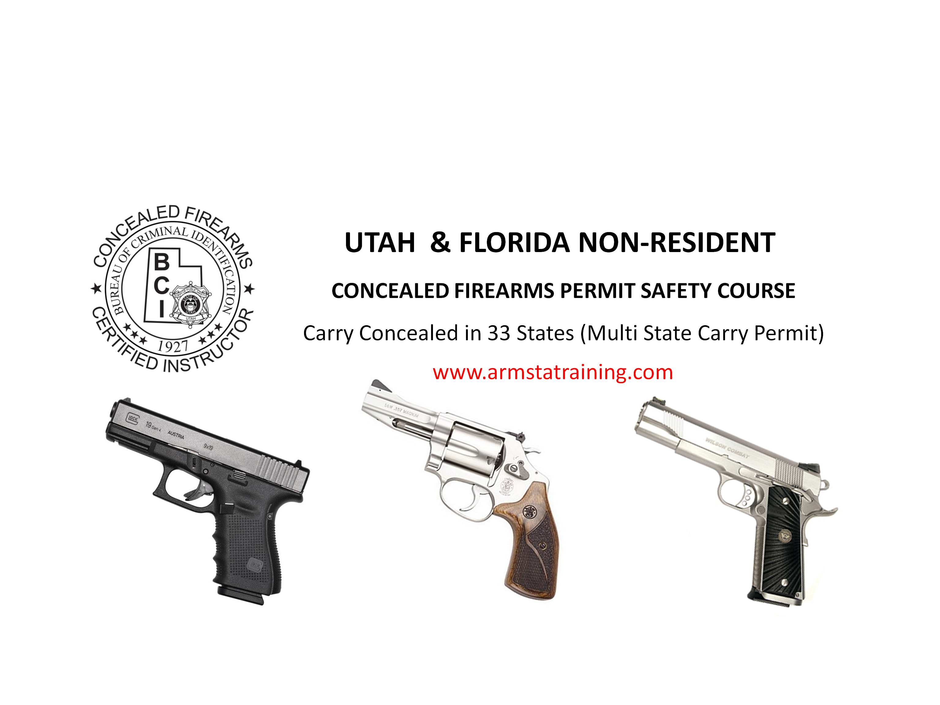 Combo Utah & Florida Non Resident Handgun Permit Course