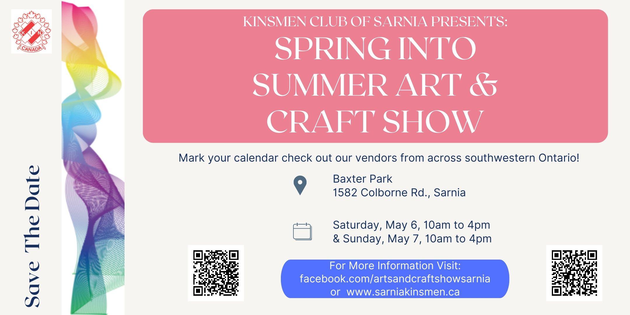 Spring into Summer Arts and Craft Show, presented by Kinsmen Club of Sarnia  Tickets, Sat, 6 May 2023 at 10:00 AM | Eventbrite