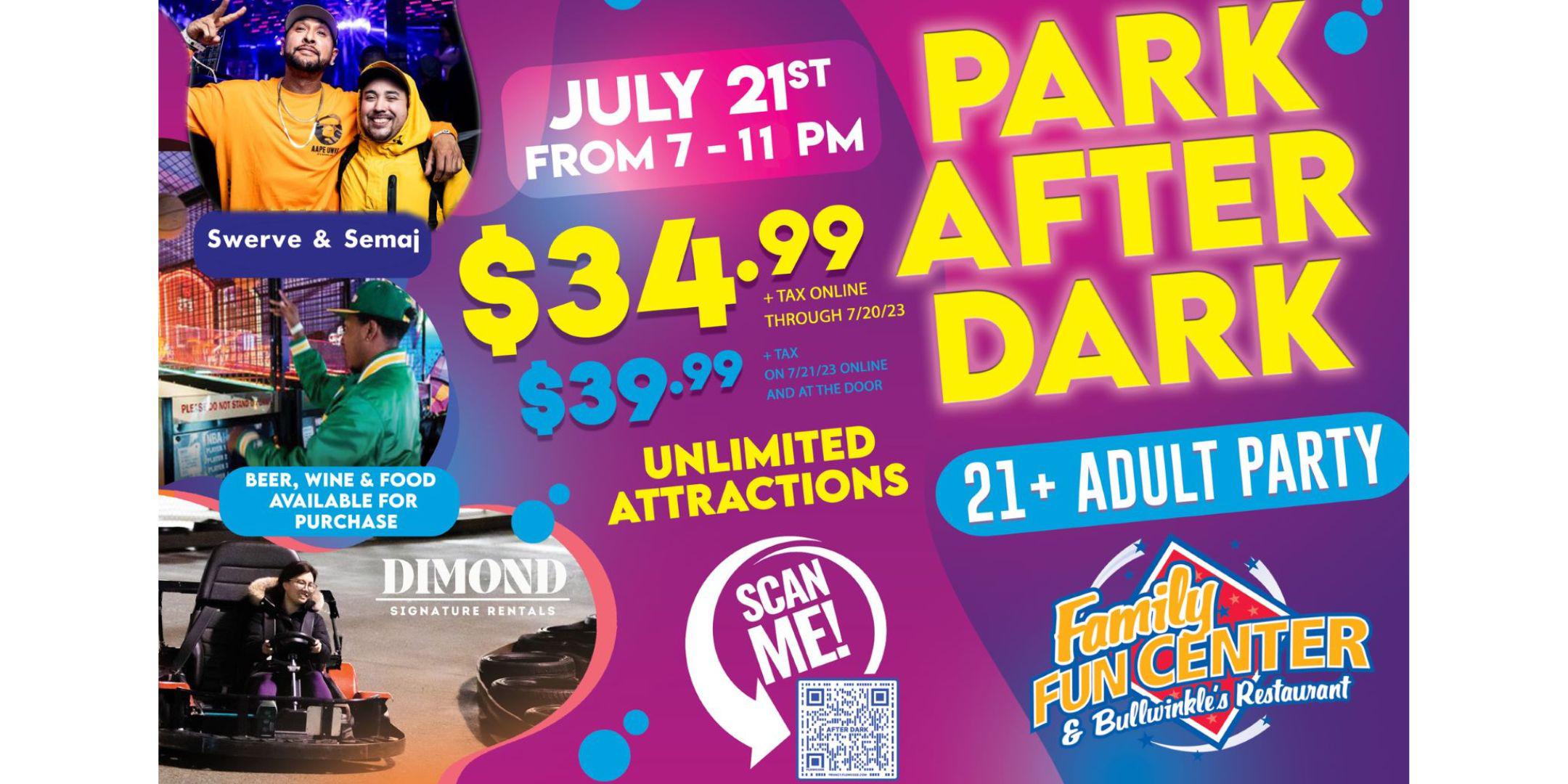 Park After Dark 21+ Private Event Tickets, Fri, Jul 21, 2023 at 700 PM