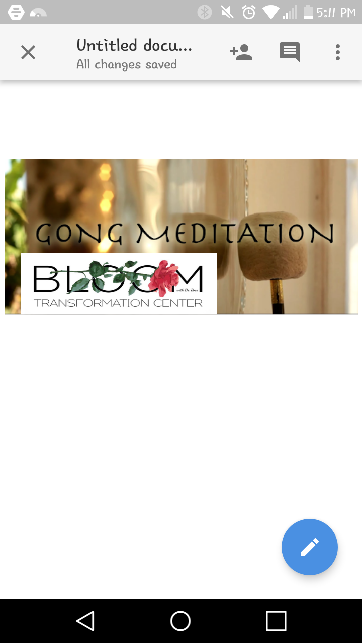 Thursday Night Gong Meditation at BLOOM Transformation Center