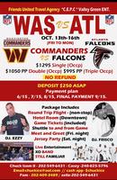 Jersey Party- Commanders Vs. Falcons Tickets, Sat, Oct 14, 2023 at