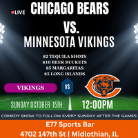 Chicago Bears at Minnesota Vikings - Sun, Oct 15- 12:00pm Game Time  Tickets, Sun, Oct 15, 2023 at 11:00 AM