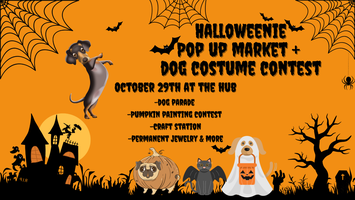 Orange Halloween Pet Costume Party Flyer Template