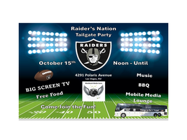 VEGAS PRE GAME TAILGATE PARTY- RAIDERS VS NEW ENGLAND PATRIOTS Tickets,  Sun, Oct 15, 2023 at 11:00 AM